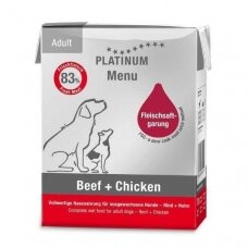 Platinum Menu konservai šunims su jautiena ir vištiena