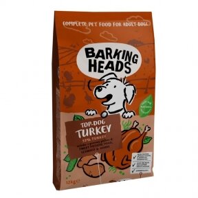 Barking Heads šunų maistas Top Dog Turkey Grain Free