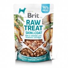 Brit Raw Skin&Coat Fish&Chicken liofilizuoti skanėstai šunims