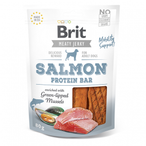 Brit Jerky Salmon Protein Bar skanėstai šunims