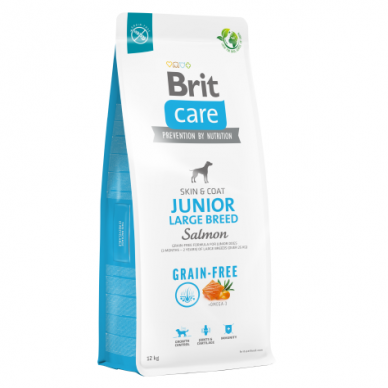 Brit Care Grain-free Junior Large Breed Salmon sausas maistas šunims