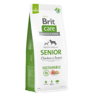 Brit Care Sustainable Senior Chicken&Insect sausas maistas