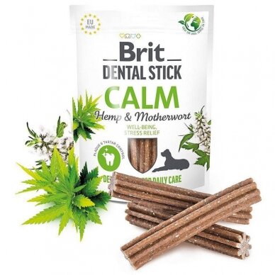 Brit Dental Stick Calm Hemp&Motherwort skanėstai