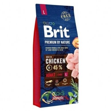 Brit Premium By Nature Adult L sausas maistas šunims
