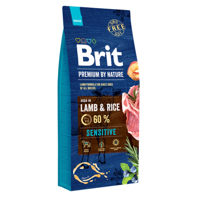 Brit Premium By Nature Sensitive Lamb & Rice maistas šunims