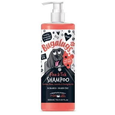 Bugalugs Flea & Tick šampūnas nuo blusų ir erkių