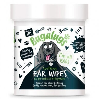 Bugalugs Soothing Ear Wipes ausų servetėlės