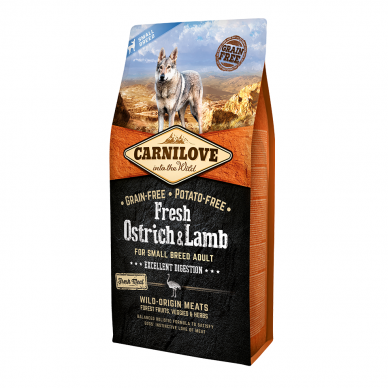 Carnilove Fresh Ostrich&Lamb Small Breed sausas maistas šunims