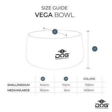 DOG Copenhagen Vega Bowl dubenėlis sidabrinis 5