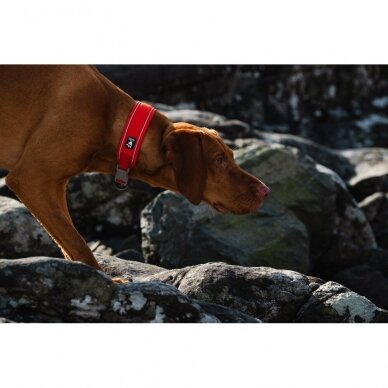 Hurtta Weekend Warrior Eco minkštas antkaklis šunims raudonas 1
