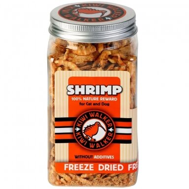 Kiwi Walker Shrimp šaltyje džiovintos krevetės