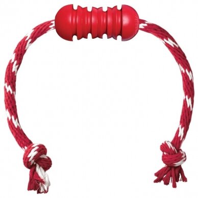 KONG Dental tvirtas guminis žaislas su virve