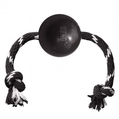 KONG Extreme Ball patvarus kamuolys šunims su virve