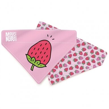 Max&Molly Strawberry Dream dvipusė bandana skarelė šunims