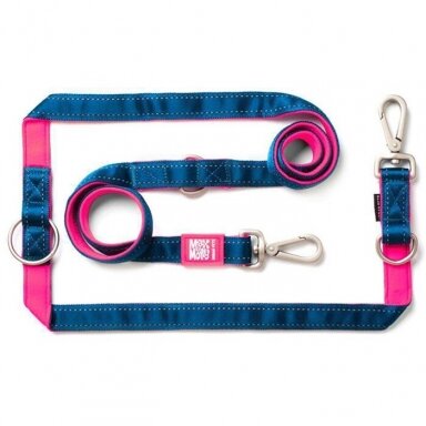 Max&Molly Multi-Leash Matrix daugiafunkcinis pavadėlis rožinis