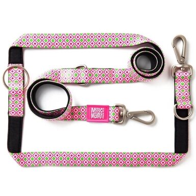 Max&Molly Multi-Leash Retro Pink daugiafunkcinis pavadėlis