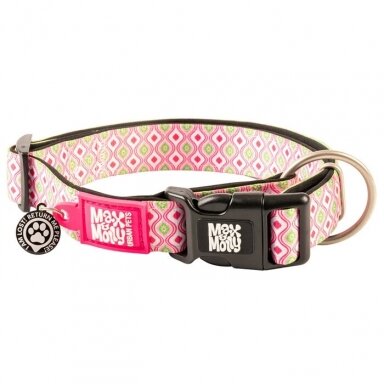 Max&Molly Retro Pink minkštas antkaklis šunims