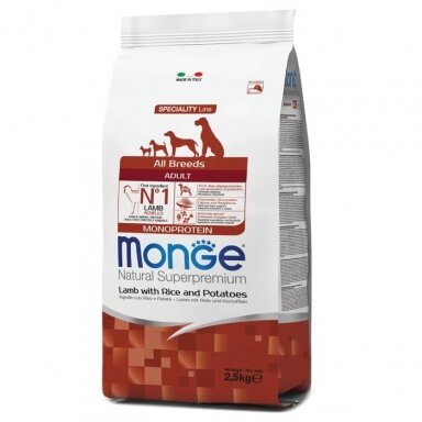 Monge All Breeds Adult Lamb sausas šunų maistas