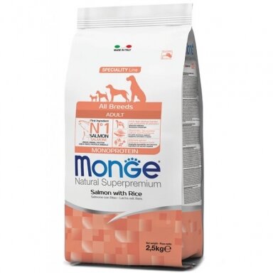 Monge All Breeds Adult Salmon sausas maistas šunims
