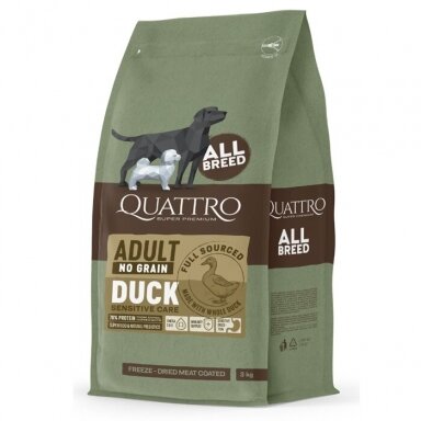 Quattro Adult All Breed With Duck maistas šunims Quattro Adult All Breed With Duck maistas šunims