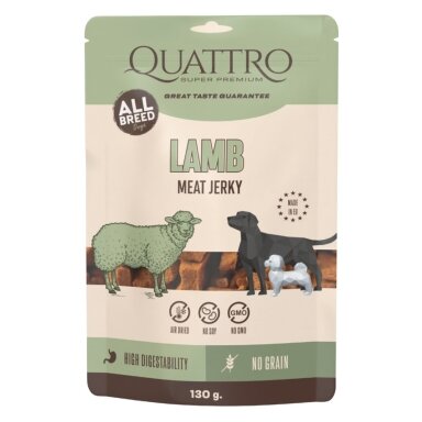 Quattro Meat Jerkys Lamb skanėstai šunims 8 x 130g