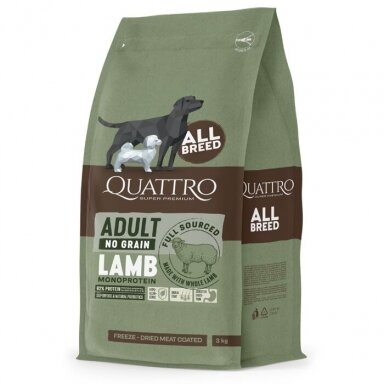 Quattro Adult All Breed With Lamb maistas šunims Quattro Adult All Breed With Lamb maistas šunims