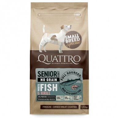 Quattro Senior and Diet sausas maistas vyresniems šunims Quattro Senior and Diet sausas maistas vyresniems šunims