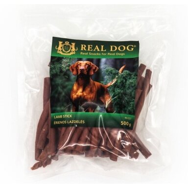 Real Dog Snacks ėrienos lazdelės 500g