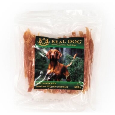 Real Dog Snacks minkštos vištienos juostelės 500g