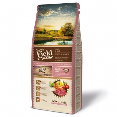 Sam´s Field Fresh Lamb&Rice Light&Senior sausas maistas šunims