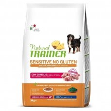 Natural Trainer Dog Sensitive No Gluten M/M Rabbit sausas maistas šunims